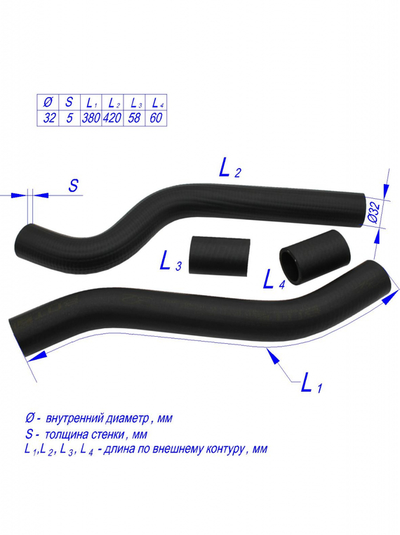 Комплект патрубков радиатора