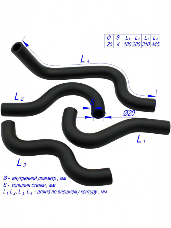 Комплект патрубков отопителя