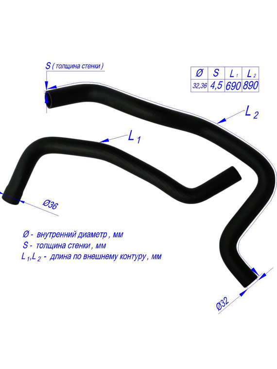 Комплект патрубков радиатора
