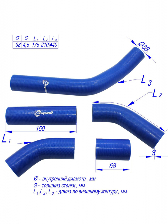 Комплект патрубков радиатора