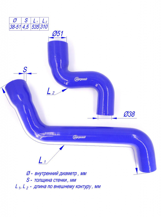 Комплект патрубков радиатора