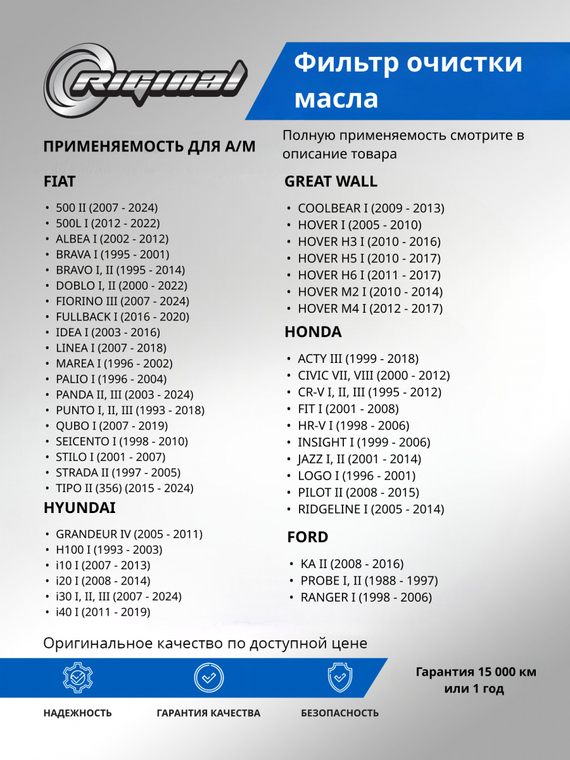 Фильтр очистки масла