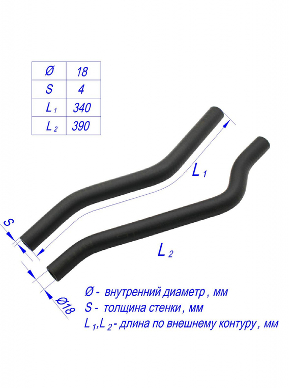 Комплект патрубков отопителя