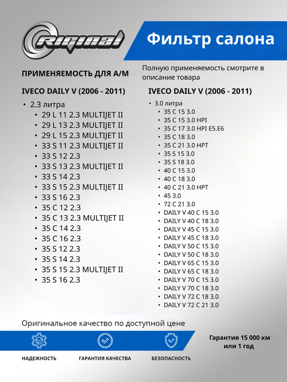 Фильтр салона