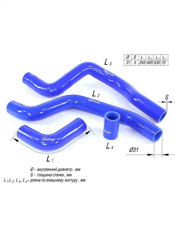 Комплект патрубков радиатора