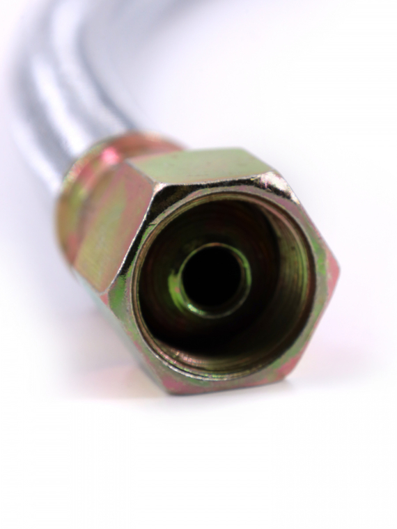 Шланг тормозной (гайка-штуцер) в металлооплётке (L-644 мм)