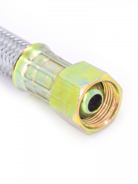 Шланг тормозной передний в металлооплётке (гайка-гайка) L-780 мм