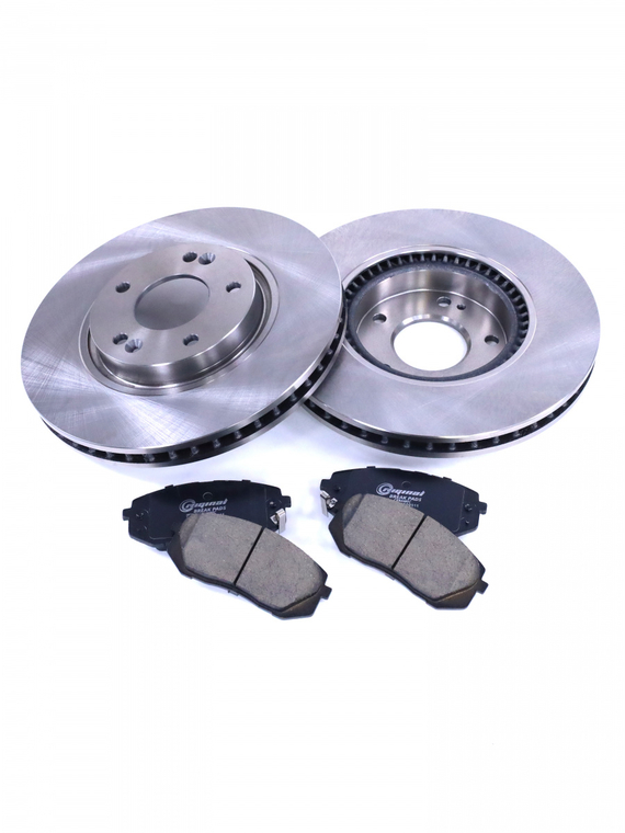 Диски тормозные передние с керамическими колодками ОЕМ №58101-2SA70/51712-3K110